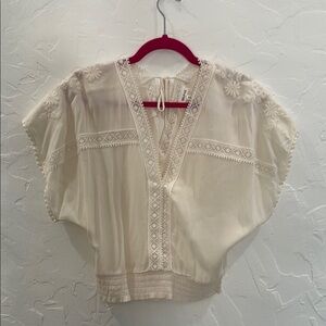 Self Esteem Ivory Embroidered Blouse